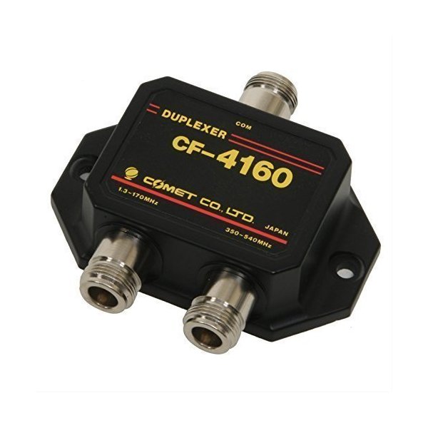 CF-4160N Comet Duplexer 1.3-170 MHz Low Pass, 350-540 MHz High Pass, 60 dB Isolation