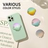 Kasitus Cute Purple Green Shell Shape Collapsible Expandable Cellphone Stand Multi Functional Mobile Phone Grip & Kicktand
