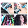 18PCS Plastic Spiral Hair Perm Rods Barber Hairdressing Hair Rollers Salon Tools for Women Girls Random Colors(7.3inch)