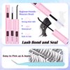 Natural Lash Clusters Kit Wispy Lash Extension Kit Cluster Eyelash Extension C Curl Cluster Lashes Kit DIY Eyelash Extension Kit Natural Eyelash Clusters with Lash Bond and Seal by Newcally