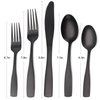 Matte Black Silverware Set, Satin Finish 20-Piece Stainless Steel Flatware set, Tableware Cutlery Set Service for 4, Utensils for Kitchens, Dishwasher Safe