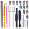 WOKOTO 10Pcs nail art Cat Eye Magnet For Nails gel polish Magnets Pens For Cat Eye Nail Art Tools Gradient Ombre Design Magnetic Sticks tools For Women Nails Magnets For Magnetic Nail Polish Magnet