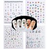 Luxury Nail Stickers Set--10 Sheets Colorful Nail Art Stickers in Different Crystal Gem Bronzing Shapes,3D Self-Adhesive Nail Decals for Nail Art DIY+1 Pcs Tweezers+1 Pcs Pressing Stick