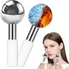 AUKL Ice Globes Stainless Steel Beauty Facial Massager for Face & Eyes, Unbreakable Stainless Steel Cryo Sticks for Beauty Routines, Facials Cold Roller Cooling Globes(Silver,1Pack)