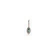 Allereyae Vintage Crystal Emerald Leaf Dangle Earrings Green Rhinestone Leaf Drop Earrings Green Cz Leaf Earrings Crystal Leaf Hoop Earrings Jewelry for Women