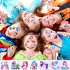 Sixberry Glitter Kids Temporary Tattoos for Girls, 12 Sheets Mermaid Unicorn Rainbow Butterfly Waterproof Fake Tattoos for Toddler Teen Little Girls Sparkly Birthday Party Favors Goodie Bags Stuffers