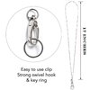 Hidden Hollow Beads Stainless Steel Chain Women's Lanyard, Stronger, Made in USA Teacher ID Badge Card Holder Keys - Stainless Steel - Non Breakaway