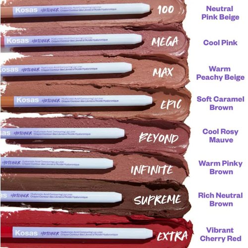 Kosas Hotliner Hyaluronic Acid Contouring Lip Liner - Max, 1 Count (Pack of 1)