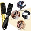 Patelai 30 Pcs Blade Clipper Cleaning Brush Scrub Brush Barber Fade Brush Trimmer Cleaning Brush Nylon Hair Styling Brush Tool for Men (Gold, Black)