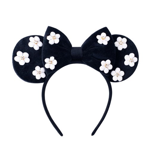 KARETT Mouse Ears Bow Headbands, Sparkle Ears Headband Girl Women Glitter Hair Band for Party Princess Decoration Cosplay Costume