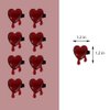 8 Pcs Red Love Shape Alligator Clips Mini 0.79in(2cm) Hair Clips Sweet Party Festivals Hair Accessories MGPFERD