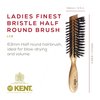 Kent LC8 Half Radial Hair Brushes for Women Curling and Styling Hair Brush Made of Cherrywood - Black Natural Boar Bristle Hairbrush Adds Volume to Shoulder Length Hair - Salon Style Pure Wood Brush