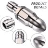 5000 PSI Sewer Jetter Nozzle Pressure Drain Jetter Hose Nozzle for 1/4 Pressure Washer Quick Connector