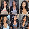 12A Human Hair Bundles 16 18 20 22 Inch Body Wave Bundles Human Hair 100% Unprocessed Brazilian Virgin Hair Weave Bundles Human Hair Body Wave 4 Bundles Deals Real Human Hair Extensions Natural Black