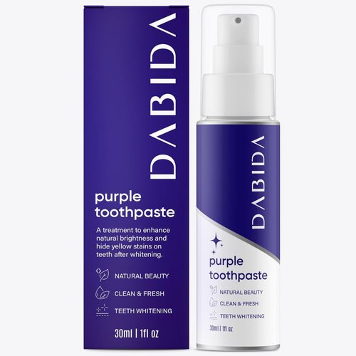 Purple Toothpaste for Teeth Whitening, Purple Teeth Whitening Toothpaste, Teeth Whitening Purple Toothpaste, Purple Toothpaste Whitening, Color Corrector Purple Toothpaste, Teeth Whitening Purple 1oz