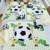 100Pcs Soccer Napkins for Soccer Party Decorations 13 x 13 inch Soccer Birthday Party Napkins for Kids Sport Party Baby Shower Birthday Party Soccer Party Supplies