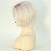 Fencca Short Ombre Platinum Blonde Bob Wigs for Women Chin Length Synthetic Wig Layered Bobo