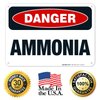 Danger Ammonia Sign, OSHA Danger Sign, 10x7 Inches, Rust Free .040 Aluminum, Fade Resistant, Indoor/Outdoor Use, Made in USA