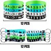 24PCS Golf Party Favors Set -Golf Rubber Bracelets Sport Silicone Wristbands Keychains/Keyrings Party Supplies Decorations Birthday Baby Shower Party Prize