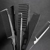 Olivia Garden CarbonLite Metal Tail Teasing Comb made of strong carbon, ultra-light, hight heat resistant, durable and anti-static