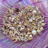 50pcs Random Gold Nail Charms Luxury Nail Rhinestones Nail Gems 3D Alloy Flower Butterfly Nail Art Charms Metal Snake Bear Heart Bow Star Charms for Nails Mix Styles Nail Jewels for Nail Art Supplies
