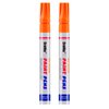 Orange Paint Markers, 2 Pack Oil-Based Waterproof Quick Dry Permanent Paint Pen Set for Rocks Painting, Wood, Fabric, Plastic, Canvas, Glass, Mugs, Metal, Tire, Stone, DIY Craft