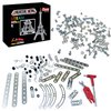Metal Tower Model Kits for Boys 8-12, 225PCS Mini Eiffel Tower 3D Puzzle Model Kits for Adults DIY Building Toys for Kids,Erector Sets 1:1000 Eiffel Tower Construction Kit Paris Famous Landmark Series