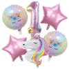 DUILE Unicorn Balloons Unicorn Birthday Party Decorations for Girls Foil Balloons Set Macaron and Rainbow Balloon Wedding Baby Shower Party Supplies (1)