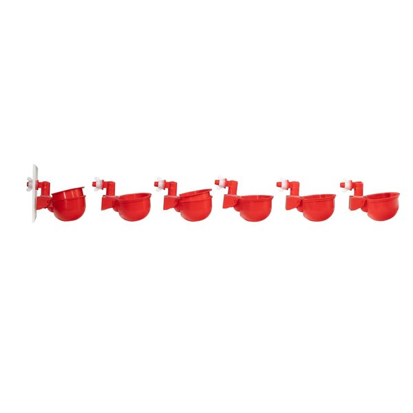 Chicken Water Cup Waterer Kit for Poultry - Pack of 6 + One Extra for Free (Total of 7)