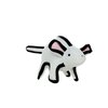 TUFFY - World's Tuffest Soft Dog Toy - Barnyard Mouse - NO Squeakers - Multiple Layers. Made Durable, Strong & Tough. Interactive Play (Tug, Toss & Fetch). Machine Washable & Floats. (Regular White)