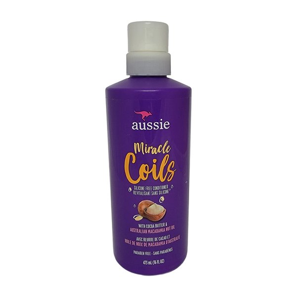 Aussie Miracle Coils Silicone Free Conditioner With Cocoa Butter & Australian Macadamia Nut Oil 16 f. oz. (pack of 1)