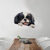 Japanese Chin Wall Decals Pet Dogs Wall Sticker Vinyl Mural Decals Reusable Home Decals for Classroom Bike Backdrop Wall Art Holiday Decorations 22in