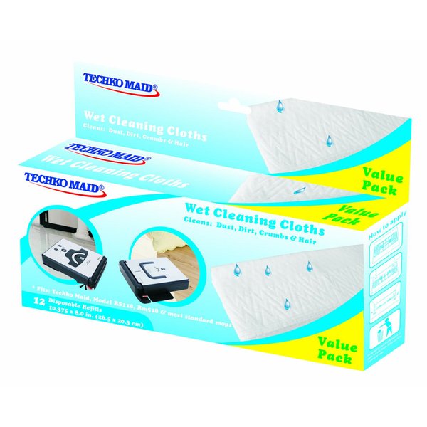 Techko Kobot 12 Pk Wet Disposable Cleaning Cloths (For RS118 & RV312)