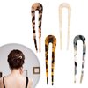 4 PCS French Hair Pin, U Shaped Acetate Hair Pins, 4.6 inch French Twist Hair Pin for Women Girls Hairstyle, Chignon Hair Pin for Thin Thick Hair