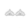 Princess Tiara Comb, 2PCS Mini Crown Rhinestone Hair Comb, Flower Girls Crystal Rhinestone Crown Hair Comb Hair Accessories(silver)