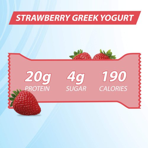 Pure Protein Bars, High Protein, Nutritious Snacks to Support Energy, Low Sugar, Gluten Free, Strawberry Greek Yogurt, 1.76oz 6 count (Pack of 3)