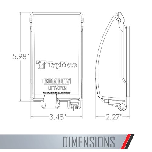 TayMac MX4280Z EXTRA DUTY Bronze 1-Gang Expandable Weatherproof In-use 3-1/4-in. Electrical Outlet Cover for Home Improvement, Outdoor Outlet Cover for Electrical Box, UFAST Configuration