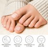 DUKASOU Semi Cured Gel Pedicure Strips, 26pcs Gel Toenail Stickers Full Nail Wraps Decorations Birthday Party Favor Gifts, Includes Prep Pads, Nail File & Wood Stick (Peach Blossoms)