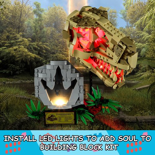 Mililier LED Light Kit for Lego 76964 Dinosaur Fossils: T. rex Skull Set, Compatible with Lego 76964 Building Blocks Model(Not Include Blocks Set)