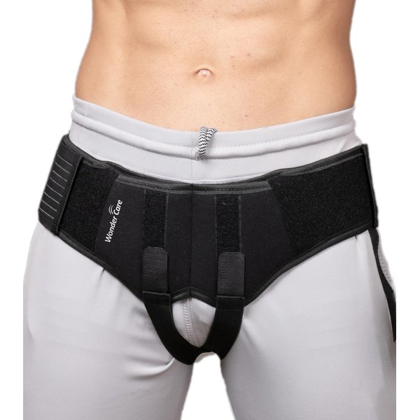 Wonder Care - Inguinal Hernia Support Belt Groin Truss Brace Post Surgery Hernia Pain Relief, Two Compression Pressure Foam Pads, Adjustable Elastic straps-A107 XL