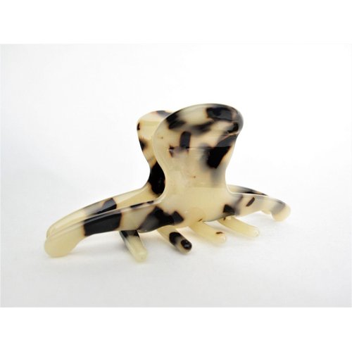 Generic Medium/small brown black beige marbled hair claw clip for fine, thin hair, 1 Count (Pack of 1)