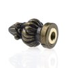 MARRTEUM Antique Brass Lamp Finial Cap Knob Retro Lamp Finial Decoration with Dual-Thread Screw for Lamp Shade, Fit Both 3/8" and 1/4-27, 1 Pack