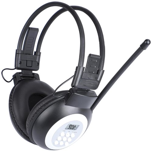 HanRongDa Radio Headphones Portable Stereo FM Radio with Best Reception, DSP Digital Personal Wireless Headset with Preset Stations, AA Battery Operated for Walking, Traveling, Jogging HRD-308