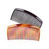 Fodattm 4PCS Black and Brown Hair Side Comb with Teeth French Hair Accessories Hair Clip Clamp for Women Men (4 inches - 29 teeth)
