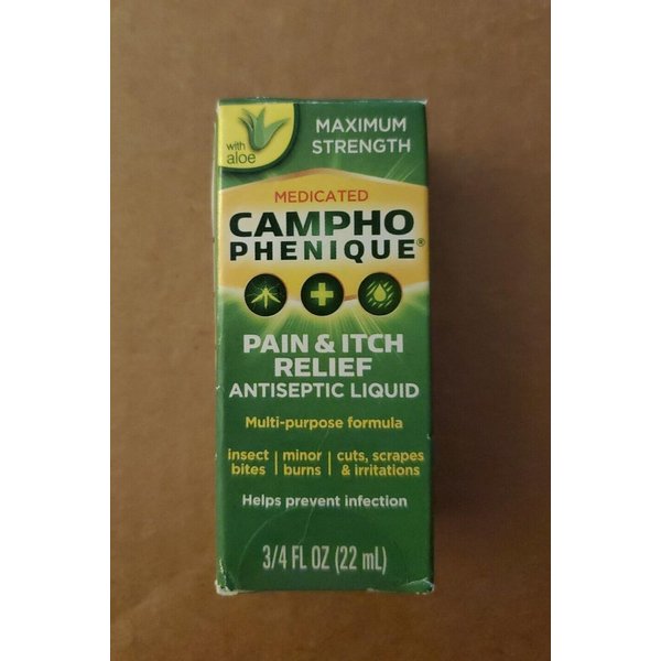 Campho-Phenique Pain & Itch Relief Antiseptic Liquid 0.75 fl oz (Pack of 2)