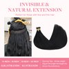GOO GOO I Tip Hair Extensions Real Human Hair, 24inch 50g 50S, Cold Fusion I Tip Hair Extensions, Invisible Remy Hair Extensions, #1 Jet black