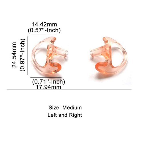 UAYESOK 3.5mm Police Listen Only Earpiece with Clear Acoustic Coil Tube for Two Way Radio, Radio Speaker Mic(2 pack)