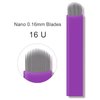 50pcs Purple Microblading blades Nano U shape 0.16mm Semi Permanent Makeup Eyebrow Tattoo needles (16U)