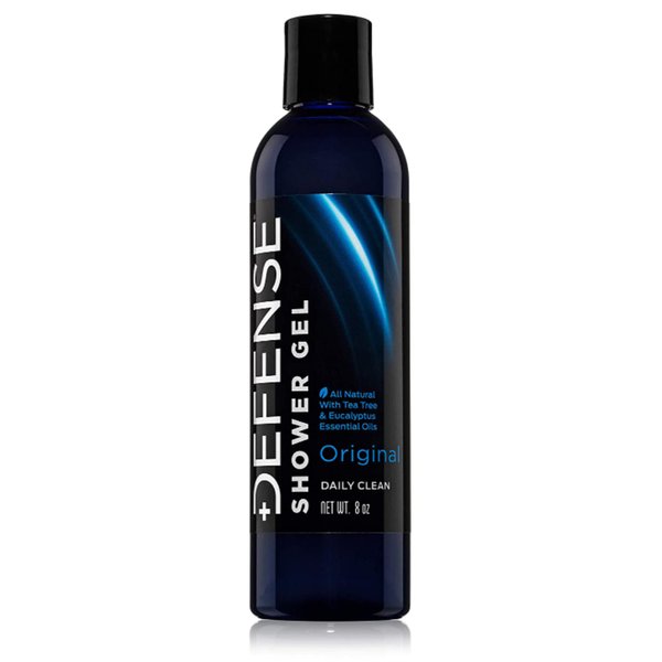 Defense Soap Body Wash Shower Gel 8 Oz - 100% Natural Tea Tree Oil and Eucalyptus Oil