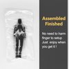 (Assembly Completed) 3D Printed T13 Action Figure 5.54-inch Titan 13 Action Figure with 9 Types of Weapons and 5 Types of Hands, Dummy 13 Action Figure，Lucky 13 Action Figure (Golden)